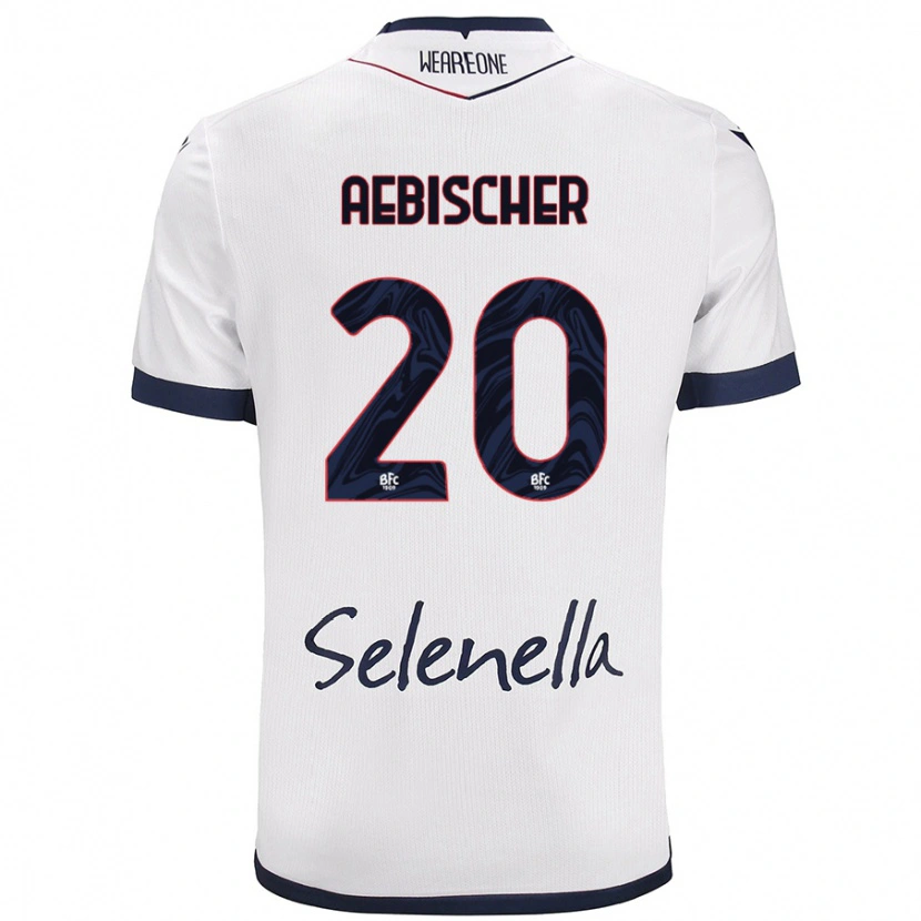 Danxen Kvinnor Michel Aebischer #20 Vit Kungsblå Bortatröja Matchtröjor 2024/25 Tröjor T-Tröja