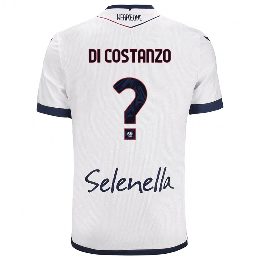 Danxen Kvinnor Raffaele Maria Di Costanzo #0 Vit Kungsblå Bortatröja Matchtröjor 2024/25 Tröjor T-Tröja
