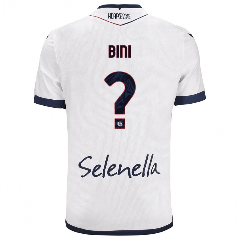 Danxen Kvinnor Cesare Bini #0 Vit Kungsblå Bortatröja Matchtröjor 2024/25 Tröjor T-Tröja