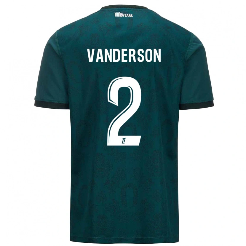 Danxen Kvinnor Vanderson #2 Mörkgrön Bortatröja Matchtröjor 2024/25 Tröjor T-Tröja