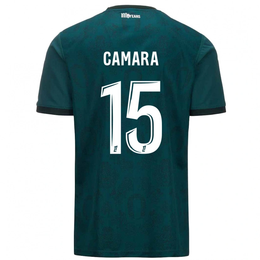 Danxen Kvinnor Lamine Camara #15 Mörkgrön Bortatröja Matchtröjor 2024/25 Tröjor T-Tröja