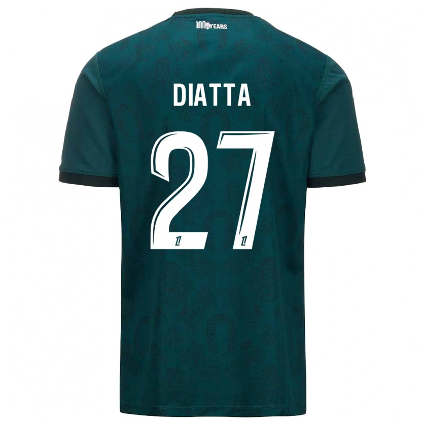 Danxen Kvinnor Krépin Diatta #27 Mörkgrön Bortatröja Matchtröjor 2024/25 Tröjor T-Tröja
