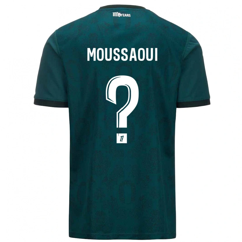 Danxen Kvinnor Wassim Moussaoui #0 Mörkgrön Bortatröja Matchtröjor 2024/25 Tröjor T-Tröja