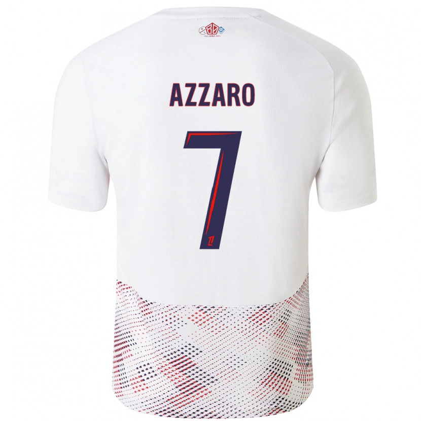 Danxen Kvinnor Lorena Azzaro #7 Vit Kungsblå Bortatröja Matchtröjor 2024/25 Tröjor T-Tröja