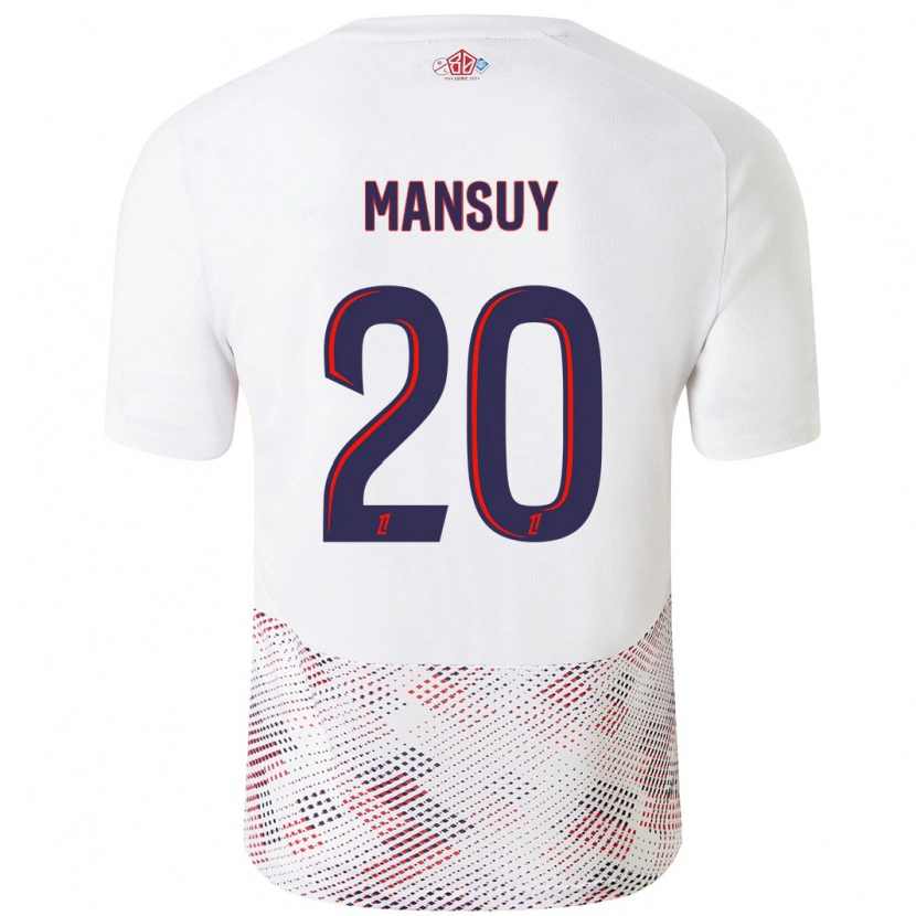Danxen Kvinnor Heloise Mansuy #20 Vit Kungsblå Bortatröja Matchtröjor 2024/25 Tröjor T-Tröja