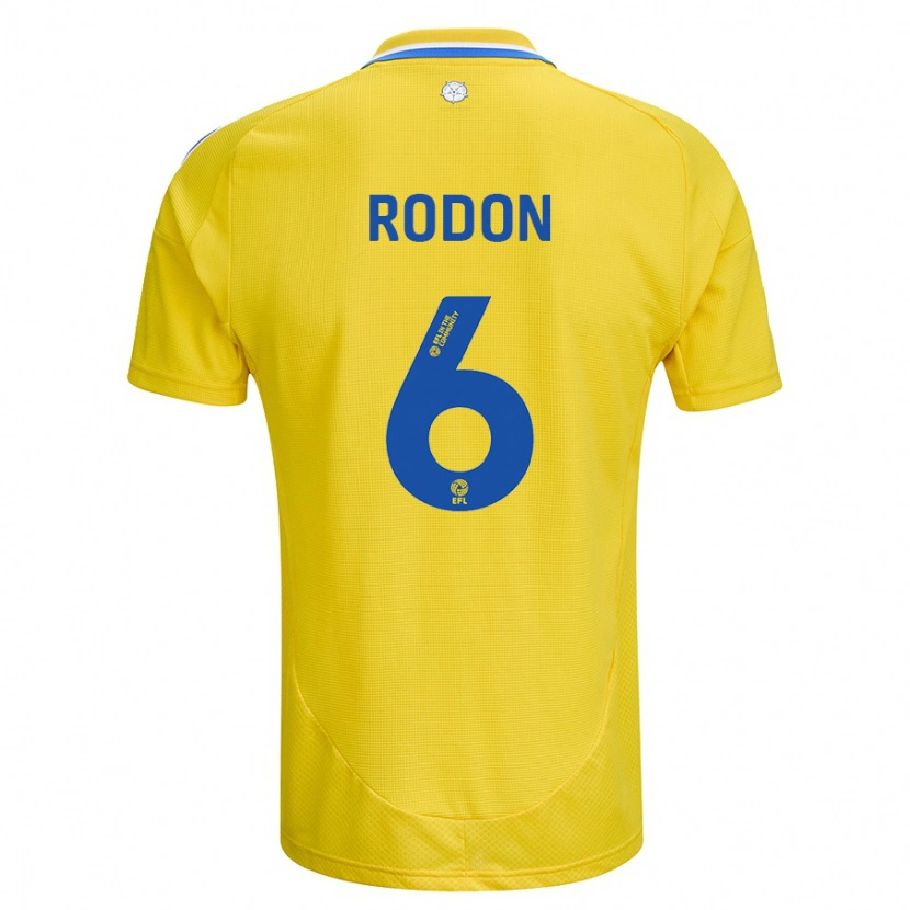 Danxen Kvinnor Joe Rodon #6 Gul Blå Bortatröja Matchtröjor 2024/25 Tröjor T-Tröja