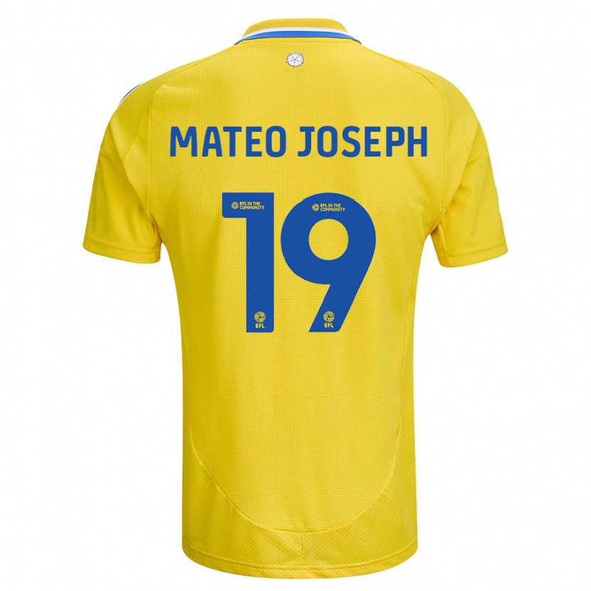 Danxen Kvinnor Mateo Joseph #19 Gul Blå Bortatröja Matchtröjor 2024/25 Tröjor T-Tröja