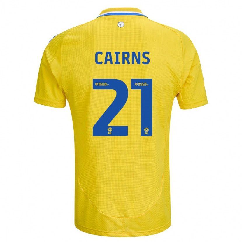 Danxen Kvinnor Alex Cairns #21 Gul Blå Bortatröja Matchtröjor 2024/25 Tröjor T-Tröja
