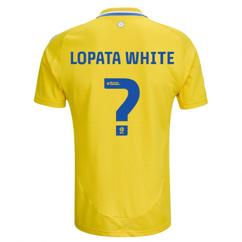 Danxen Kvinnor Reuben Lopata-White #0 Gul Blå Bortatröja Matchtröjor 2024/25 Tröjor T-Tröja