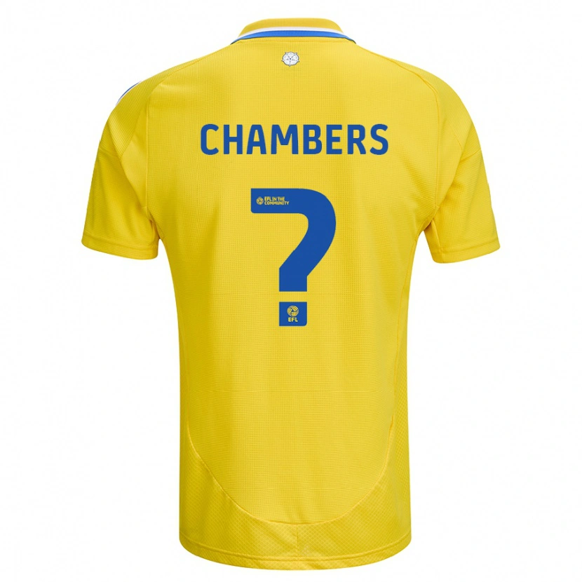 Danxen Kvinnor Sam Chambers #0 Gul Blå Bortatröja Matchtröjor 2024/25 Tröjor T-Tröja