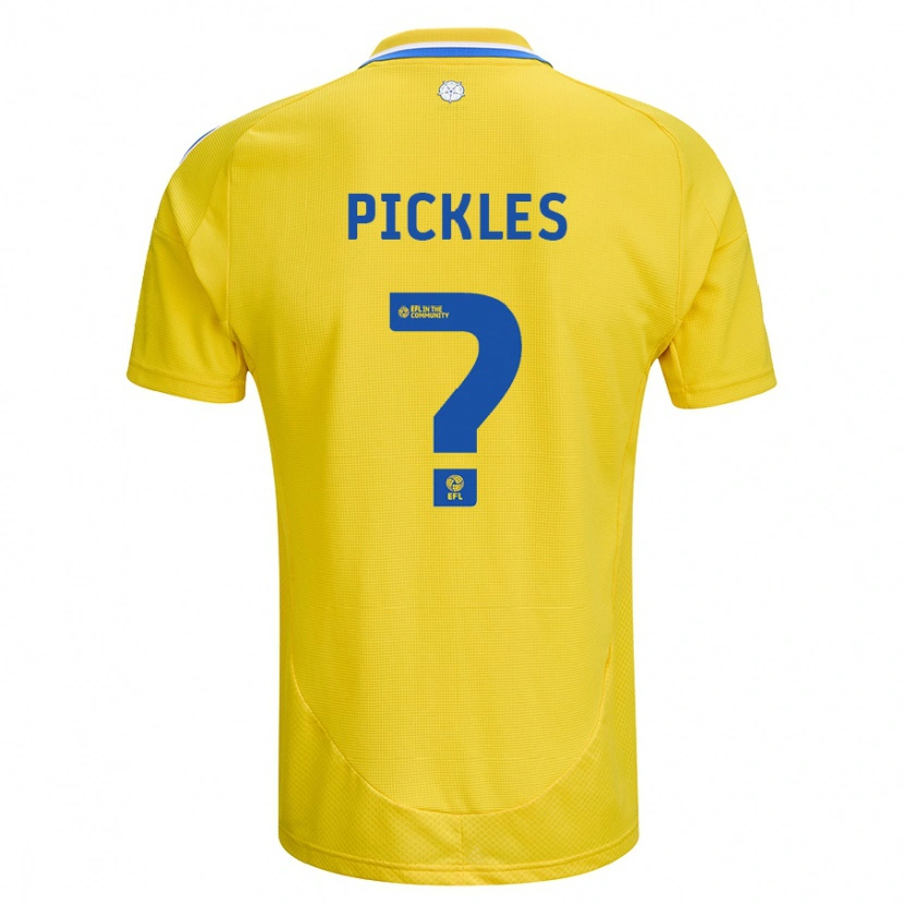 Danxen Kvinnor Ollie Pickles #0 Gul Blå Bortatröja Matchtröjor 2024/25 Tröjor T-Tröja