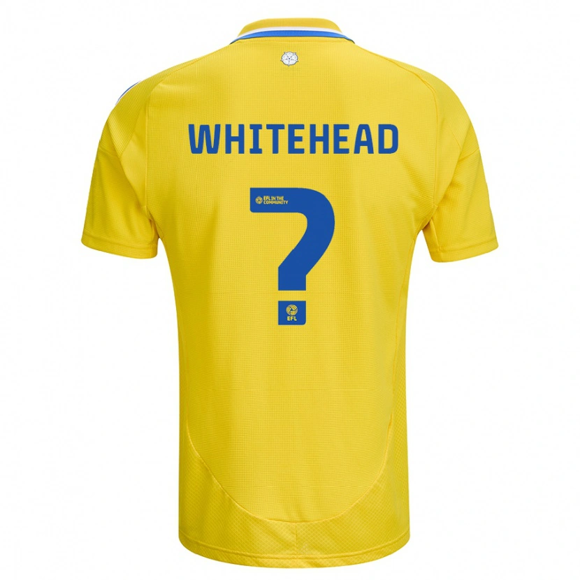 Danxen Kvinnor Louie Whitehead #0 Gul Blå Bortatröja Matchtröjor 2024/25 Tröjor T-Tröja