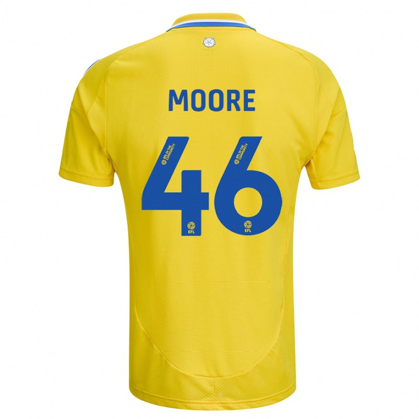 Danxen Kvinnor Kris Moore #46 Gul Blå Bortatröja Matchtröjor 2024/25 Tröjor T-Tröja