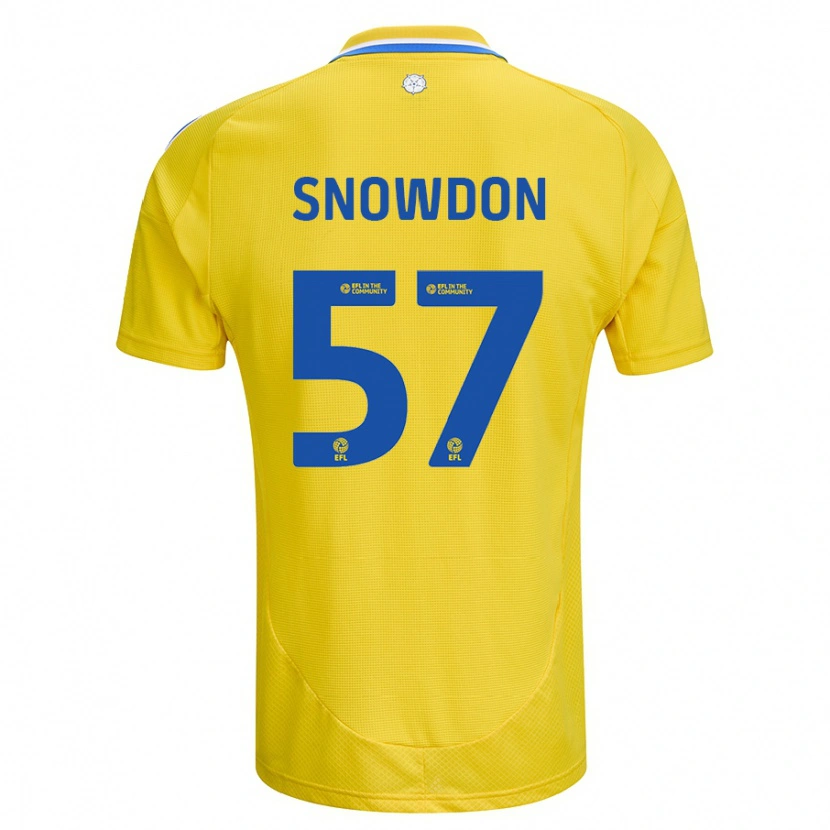 Danxen Kvinnor Joe Snowdon #57 Gul Blå Bortatröja Matchtröjor 2024/25 Tröjor T-Tröja