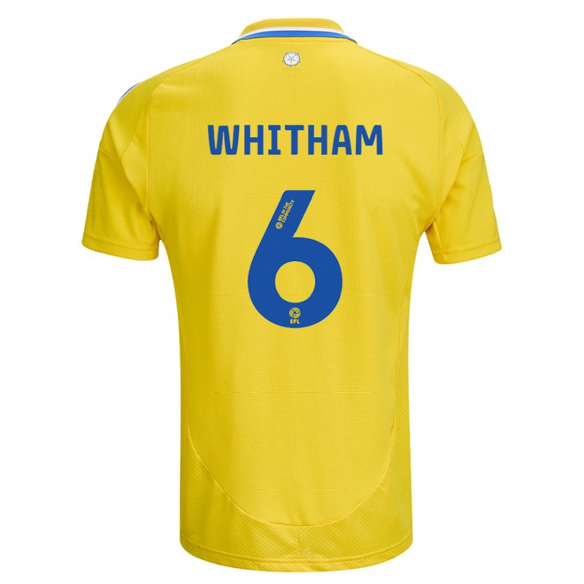 Danxen Kvinnor Danielle Whitham #6 Gul Blå Bortatröja Matchtröjor 2024/25 Tröjor T-Tröja