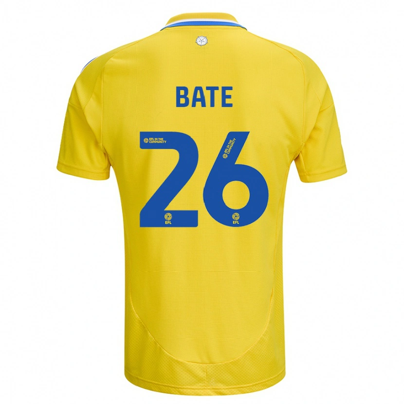 Danxen Kvinnor Lewis Bate #26 Gul Blå Bortatröja Matchtröjor 2024/25 Tröjor T-Tröja