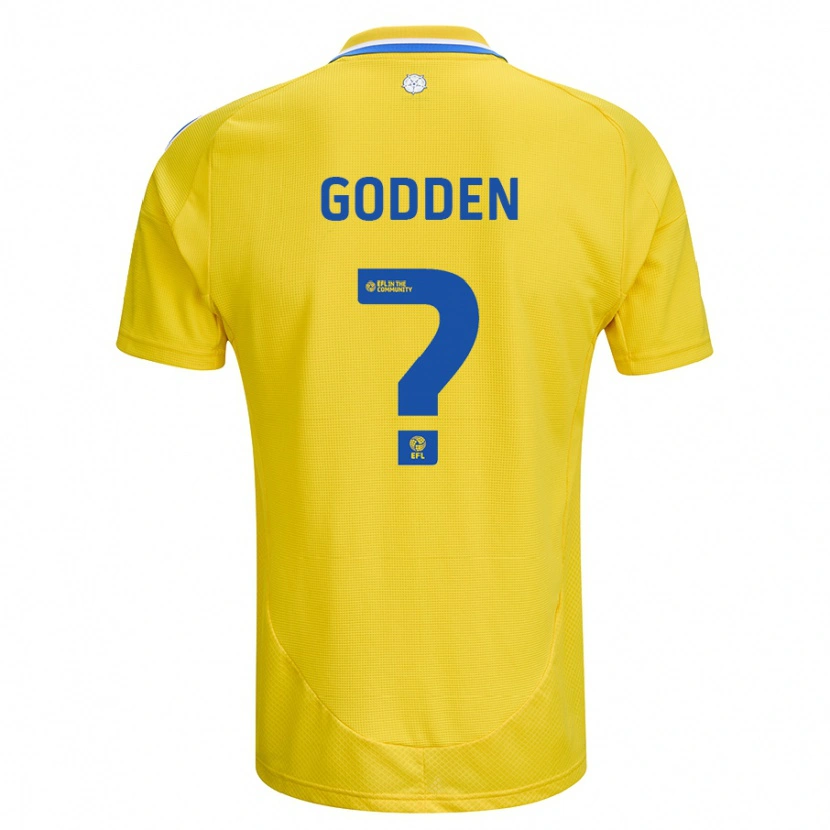 Danxen Kvinnor Scott Godden #0 Gul Blå Bortatröja Matchtröjor 2024/25 Tröjor T-Tröja