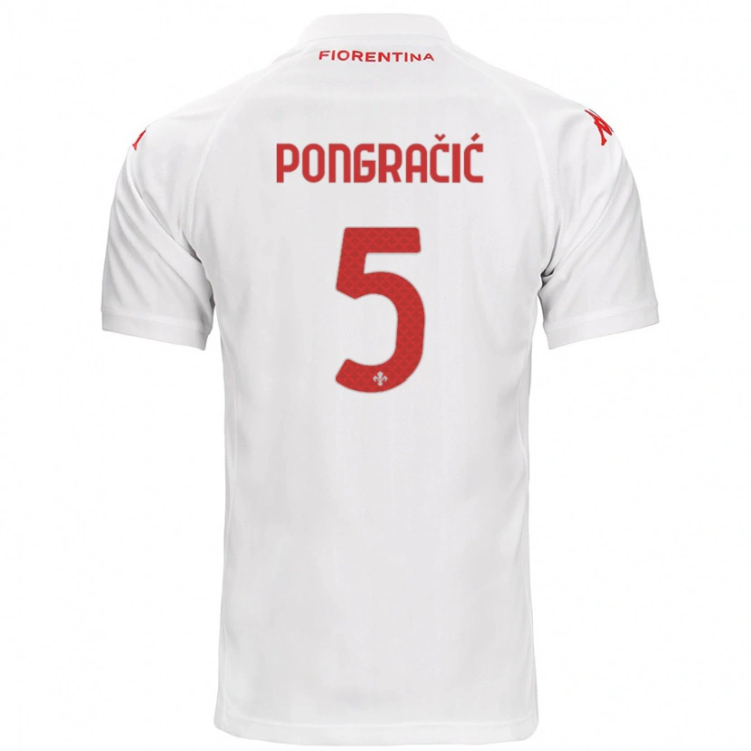 Danxen Kvinnor Marin Pongračić #5 Vit Bortatröja Matchtröjor 2024/25 Tröjor T-Tröja
