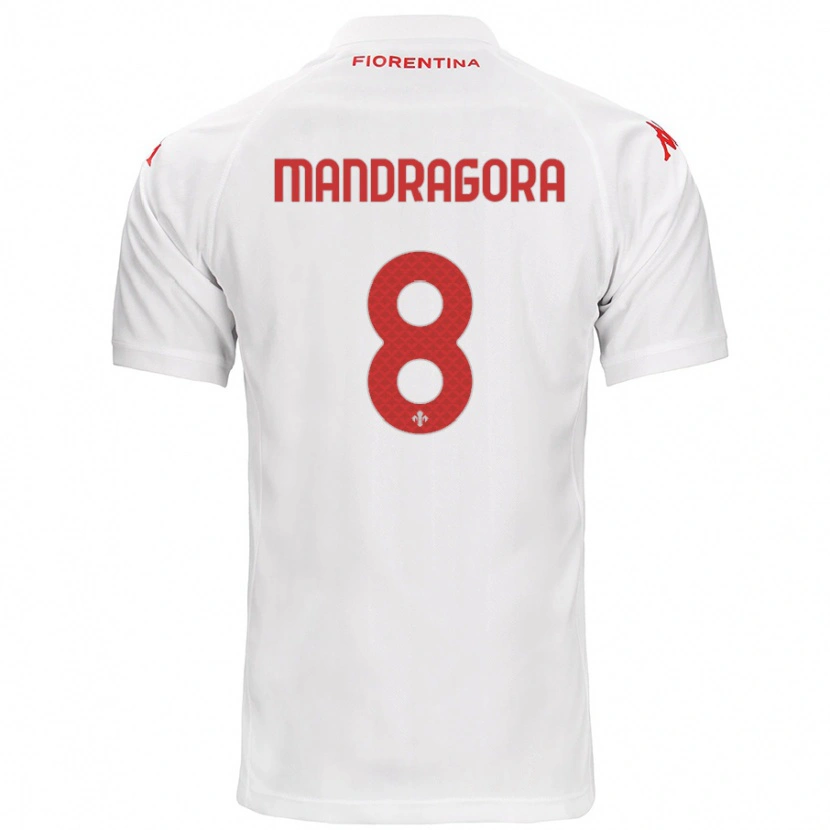 Danxen Kvinnor Rolando Mandragora #8 Vit Bortatröja Matchtröjor 2024/25 Tröjor T-Tröja