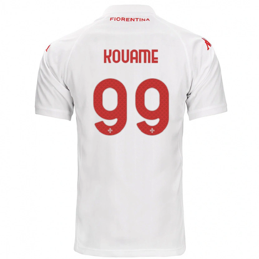 Danxen Kvinnor Christian Kouamé #99 Vit Bortatröja Matchtröjor 2024/25 Tröjor T-Tröja