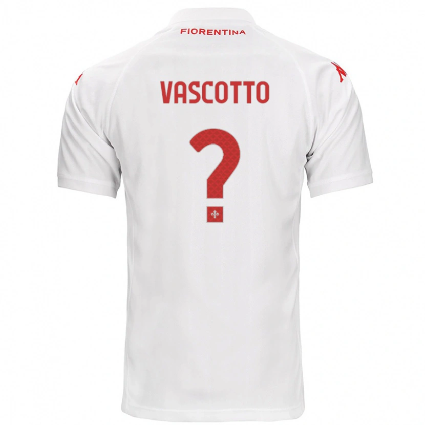 Danxen Kvinnor Edoardo Vascotto #0 Vit Bortatröja Matchtröjor 2024/25 Tröjor T-Tröja
