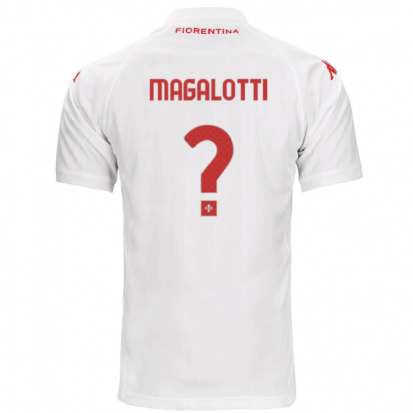 Danxen Kvinnor Mattia Magalotti #0 Vit Bortatröja Matchtröjor 2024/25 Tröjor T-Tröja