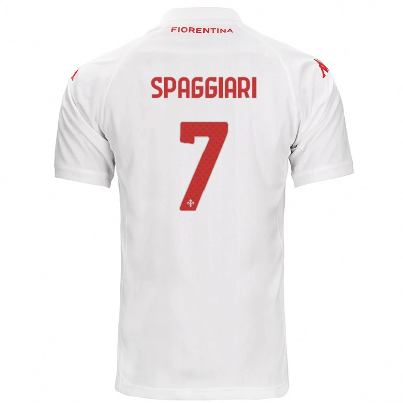 Danxen Kvinnor Riccardo Spaggiari #7 Vit Bortatröja Matchtröjor 2024/25 Tröjor T-Tröja