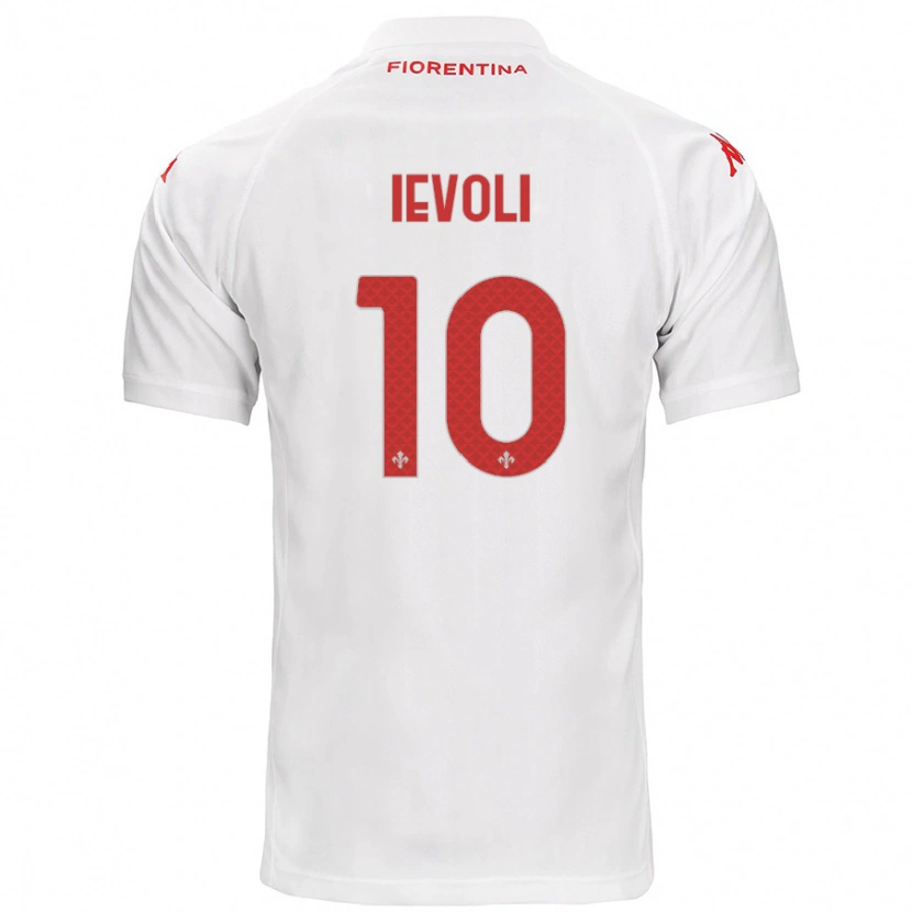 Danxen Kvinnor Mattia Ievoli #10 Vit Bortatröja Matchtröjor 2024/25 Tröjor T-Tröja