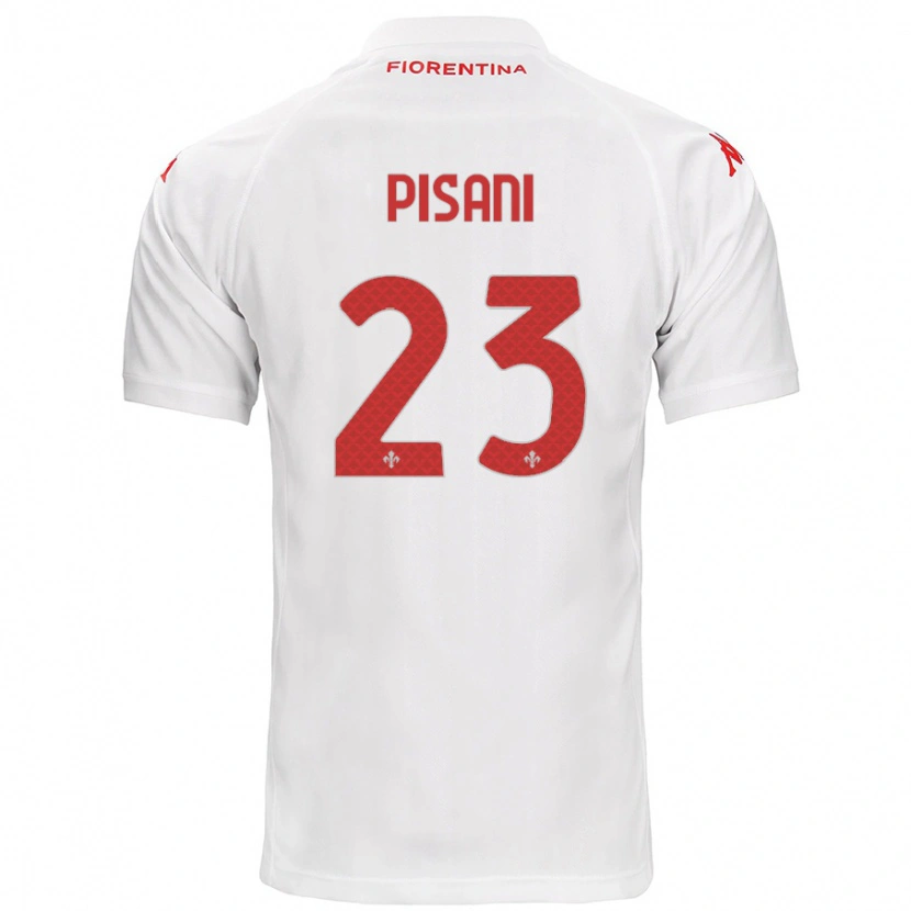 Danxen Kvinnor Diego Pisani #23 Vit Bortatröja Matchtröjor 2024/25 Tröjor T-Tröja