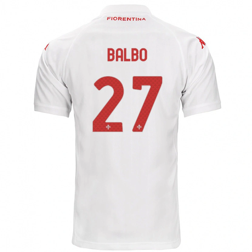 Danxen Kvinnor Luis Balbo #27 Vit Bortatröja Matchtröjor 2024/25 Tröjor T-Tröja