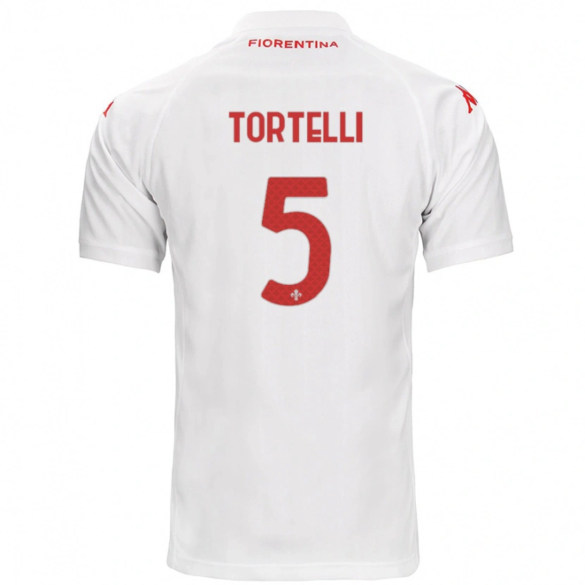 Danxen Kvinnor Alice Tortelli #5 Vit Bortatröja Matchtröjor 2024/25 Tröjor T-Tröja