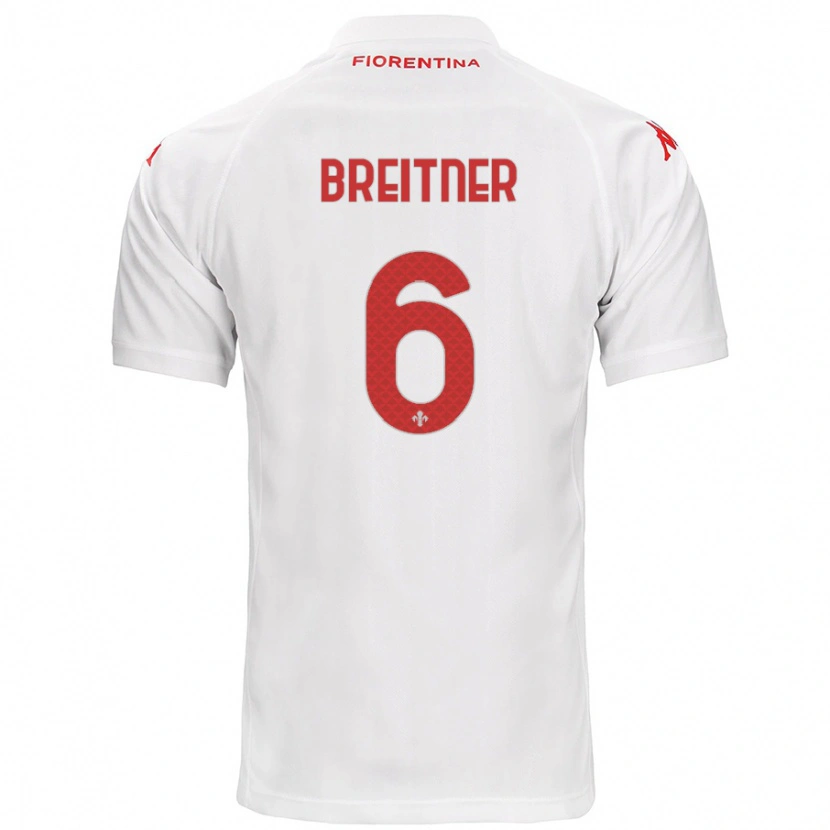 Danxen Kvinnor Stephanie Breitner #6 Vit Bortatröja Matchtröjor 2024/25 Tröjor T-Tröja