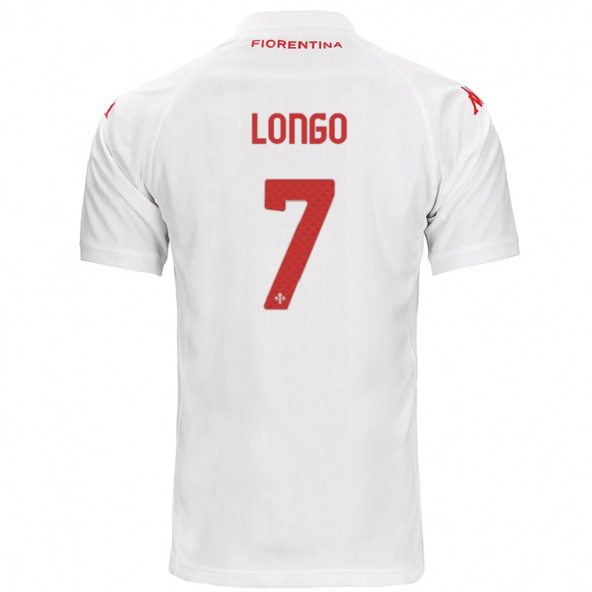Danxen Kvinnor Miriam Longo #7 Vit Bortatröja Matchtröjor 2024/25 Tröjor T-Tröja