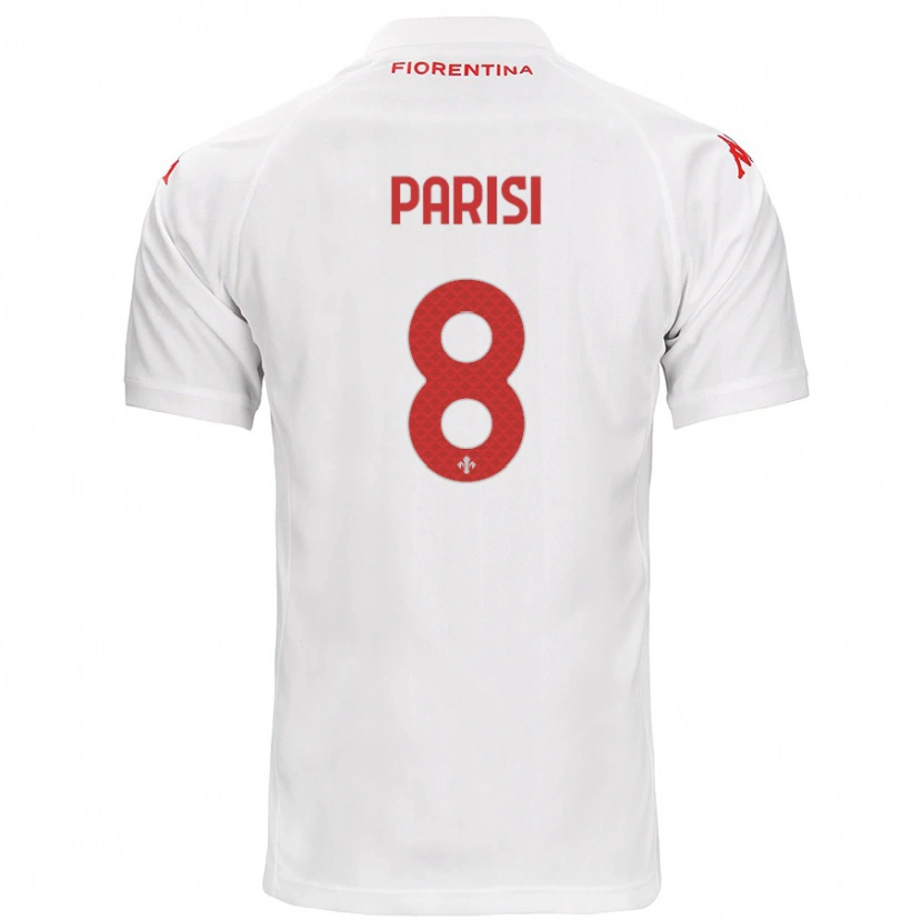 Danxen Kvinnor Alice Parisi #8 Vit Bortatröja Matchtröjor 2024/25 Tröjor T-Tröja