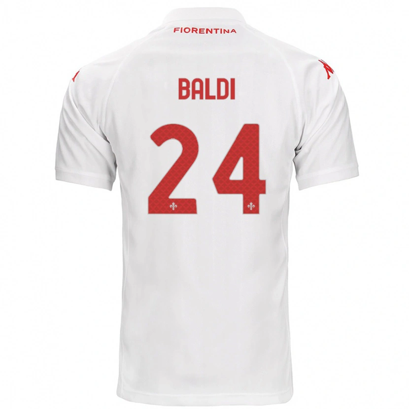 Danxen Kvinnor Rachele Baldi #24 Vit Bortatröja Matchtröjor 2024/25 Tröjor T-Tröja