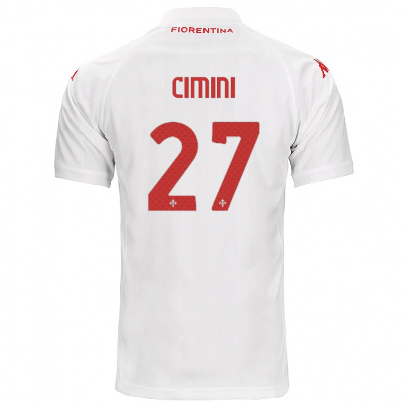 Danxen Kvinnor Linda Tucceri Cimini #27 Vit Bortatröja Matchtröjor 2024/25 Tröjor T-Tröja