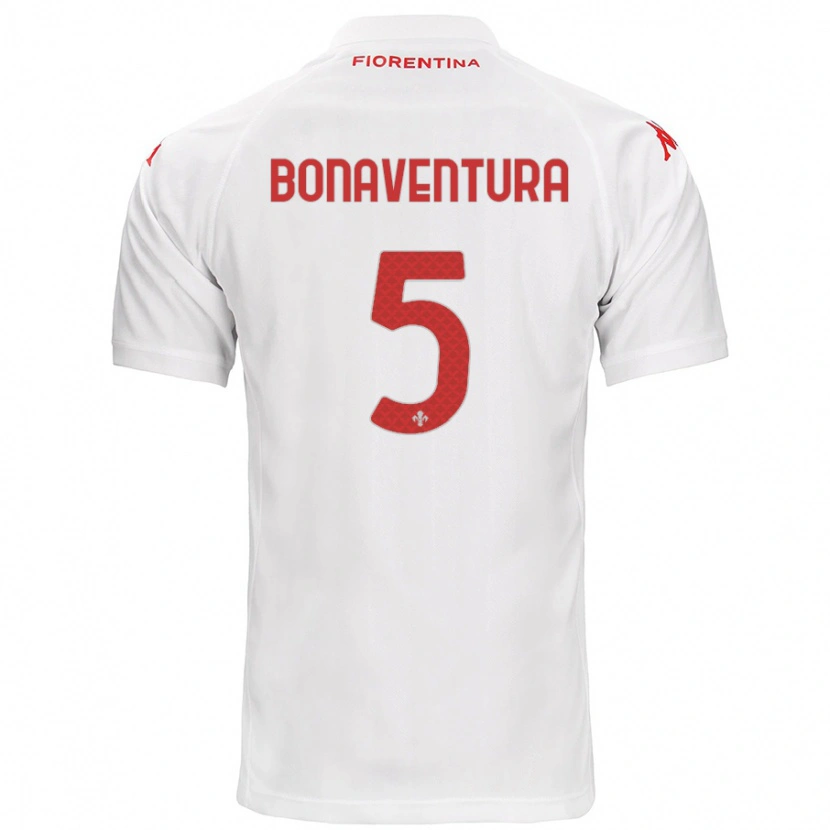Danxen Kvinnor Giacomo Bonaventura #5 Vit Bortatröja Matchtröjor 2024/25 Tröjor T-Tröja