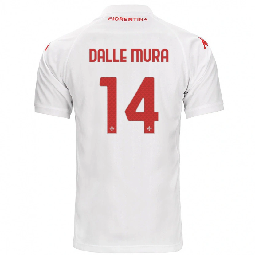 Danxen Kvinnor Christian Dalle Mura #14 Vit Bortatröja Matchtröjor 2024/25 Tröjor T-Tröja