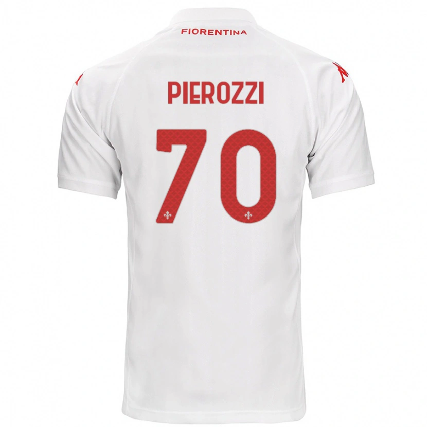 Danxen Kvinnor Niccolò Pierozzi #70 Vit Bortatröja Matchtröjor 2024/25 Tröjor T-Tröja