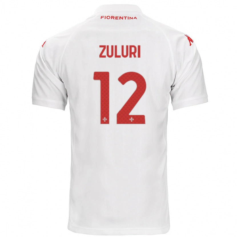 Danxen Kvinnor Athena Zuluri #12 Vit Bortatröja Matchtröjor 2024/25 Tröjor T-Tröja