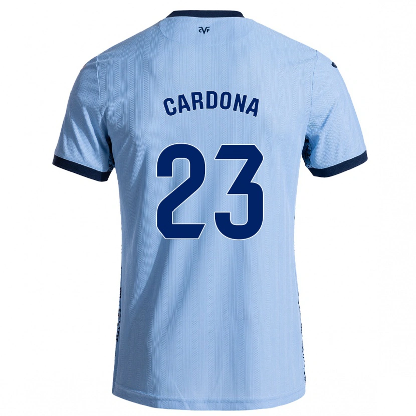Danxen Kvinnor Sergi Cardona #23 Himmelsblå Bortatröja Matchtröjor 2024/25 Tröjor T-Tröja
