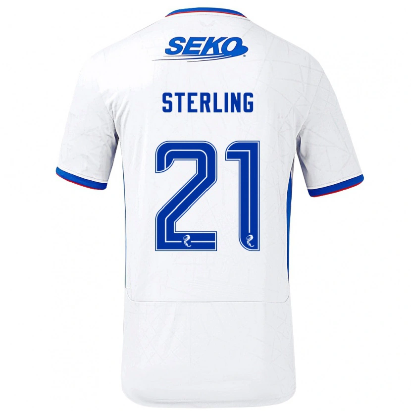 Danxen Kvinnor Dujon Sterling #21 Vit Blå Bortatröja Matchtröjor 2024/25 Tröjor T-Tröja
