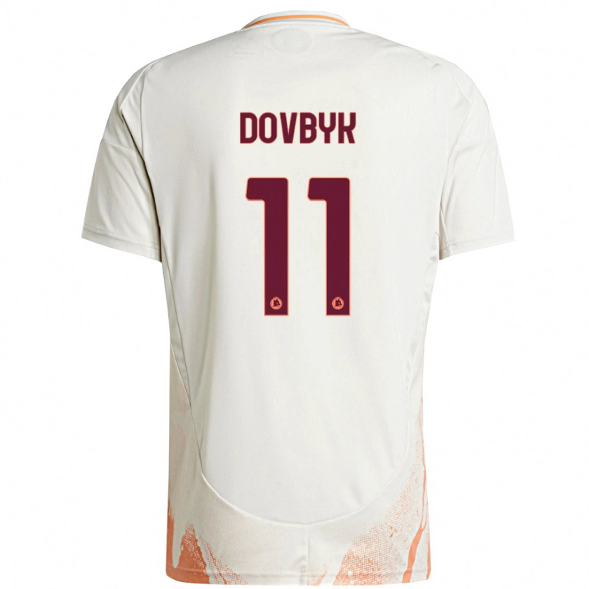 Danxen Kvinnor Artem Dovbyk #11 Grädde Vit Orange Bortatröja Matchtröjor 2024/25 Tröjor T-Tröja