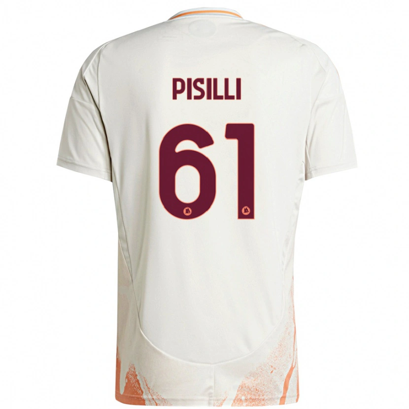 Danxen Kvinnor Niccolò Pisilli #61 Grädde Vit Orange Bortatröja Matchtröjor 2024/25 Tröjor T-Tröja