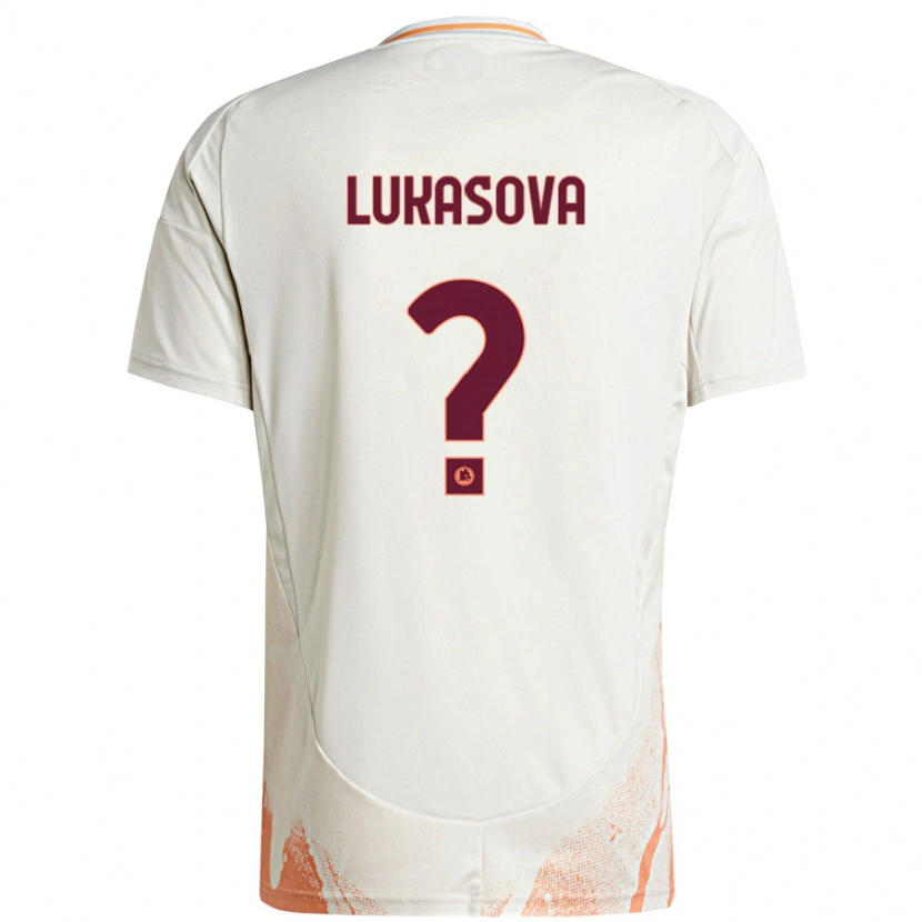 Danxen Kvinnor Olivie Lukášová #0 Grädde Vit Orange Bortatröja Matchtröjor 2024/25 Tröjor T-Tröja