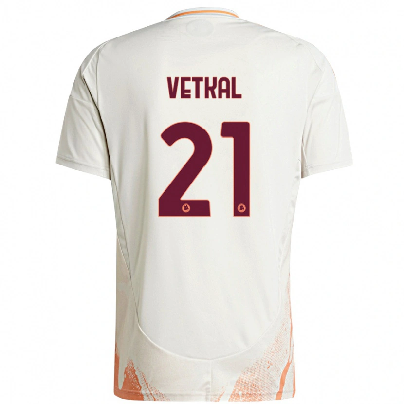 Danxen Kvinnor Martin Vetkal #21 Grädde Vit Orange Bortatröja Matchtröjor 2024/25 Tröjor T-Tröja