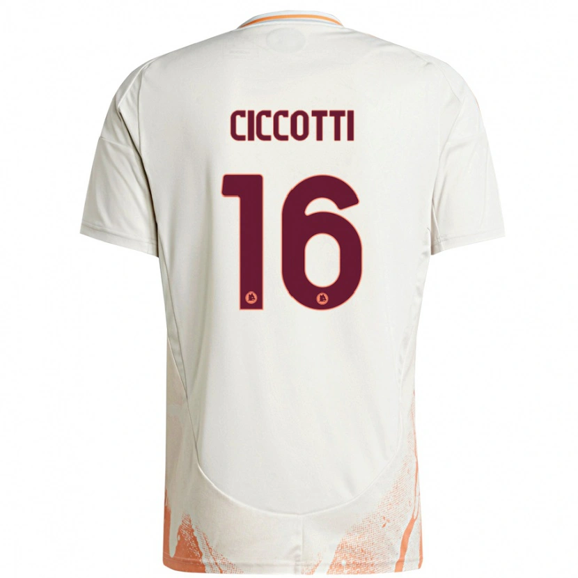 Danxen Kvinnor Claudia Ciccotti #16 Grädde Vit Orange Bortatröja Matchtröjor 2024/25 Tröjor T-Tröja