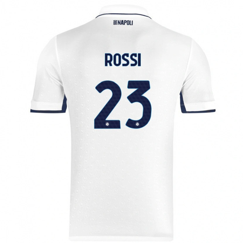 Danxen Kvinnor Leonardo Rossi #23 Vit Kungsblå Bortatröja Matchtröjor 2024/25 Tröjor T-Tröja