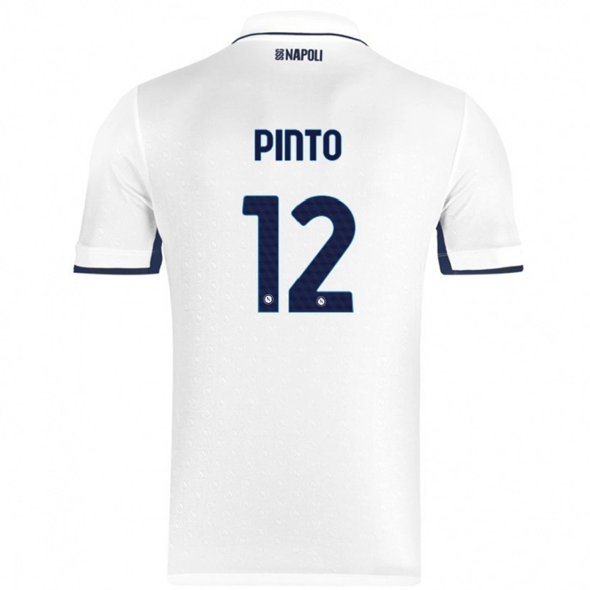 Danxen Kvinnor Ciro Pinto #12 Vit Kungsblå Bortatröja Matchtröjor 2024/25 Tröjor T-Tröja