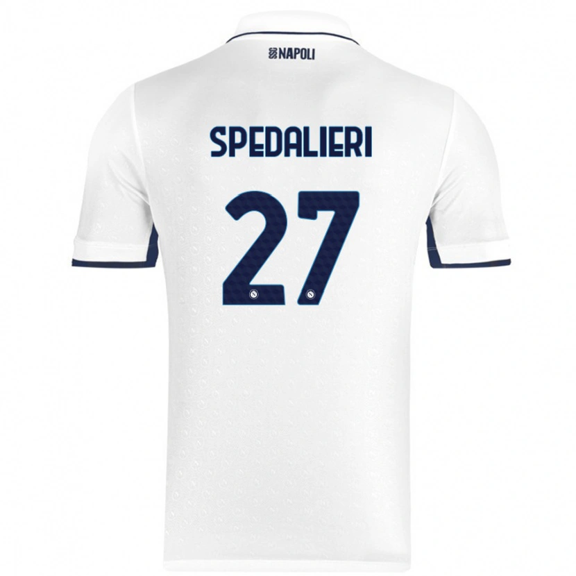 Danxen Kvinnor Johnatan Andrea Spedalieri #27 Vit Kungsblå Bortatröja Matchtröjor 2024/25 Tröjor T-Tröja